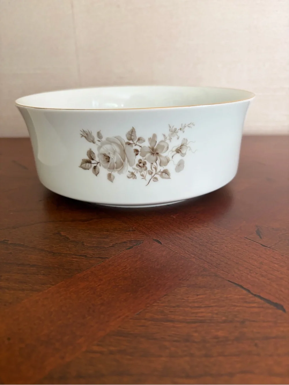 Vintage Johann Haviland Twilight Rose Round Vegetable Bowl, Bavaria Germany
